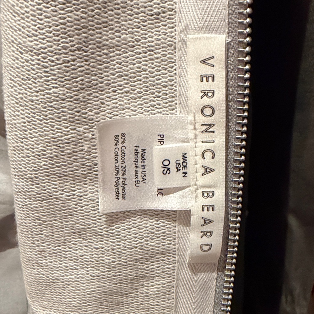 Veronica Beard army blazer with zip-in grey hoodie dickie, size 8 - Picture 12 of 12